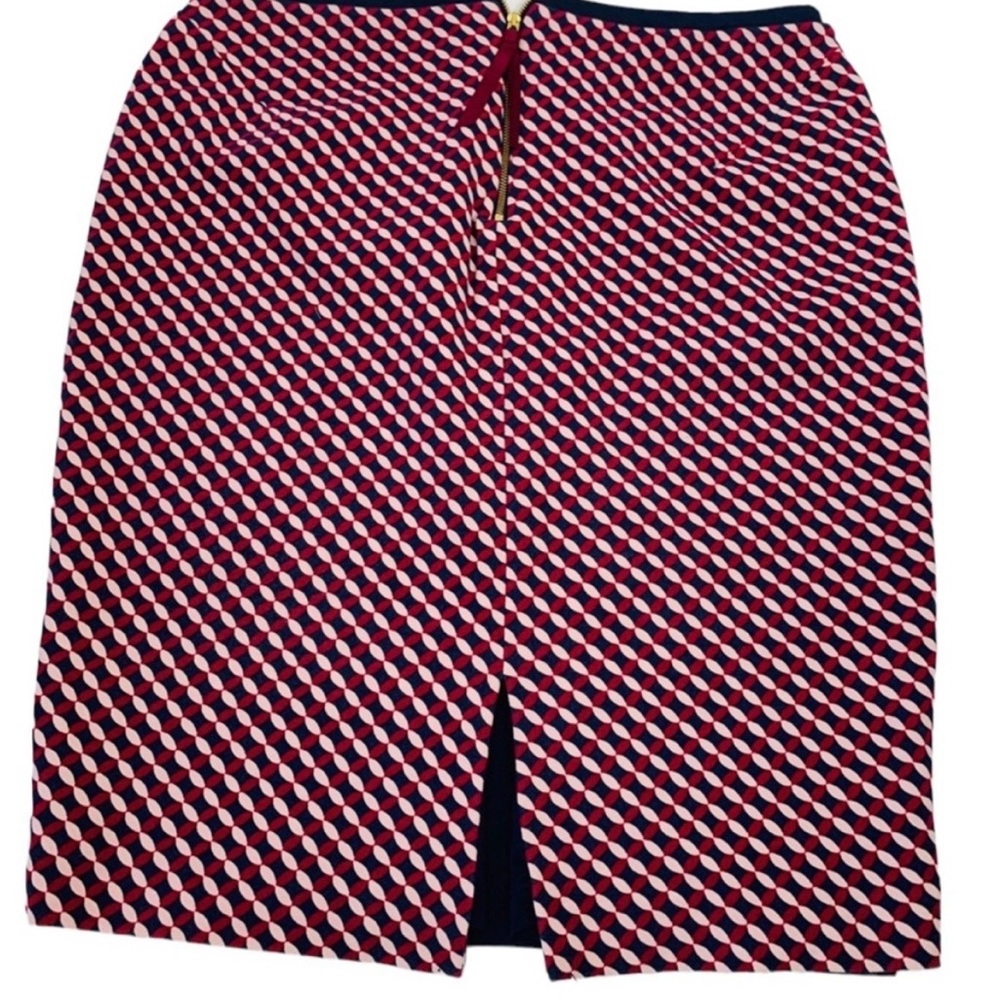 Boden Pink and Blue Patterned Pencil Skirt - Picture 3 of 10